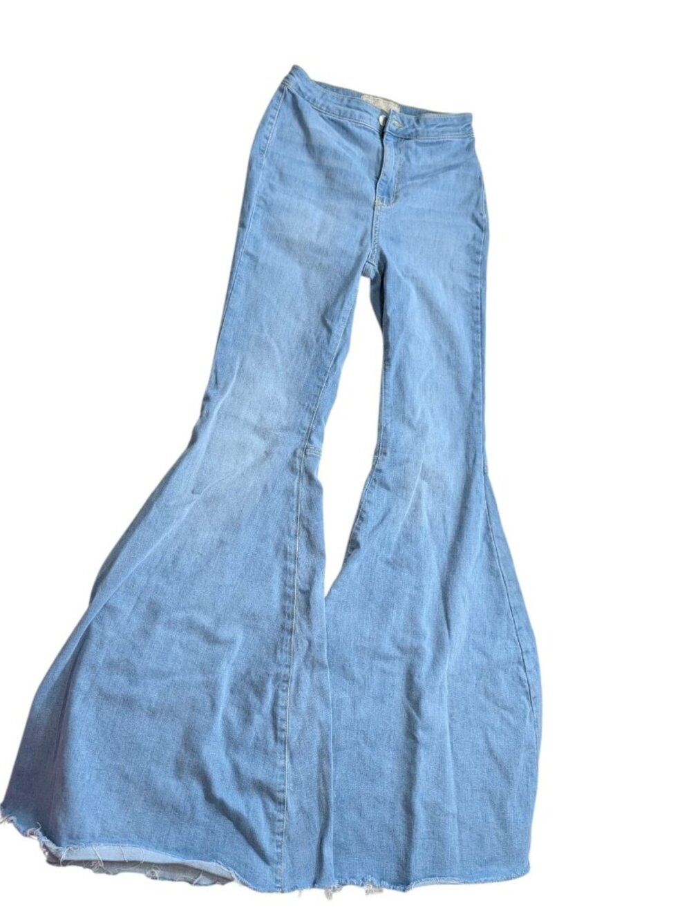 Free people just float on flare jeans high rise waist in blue women's size 25